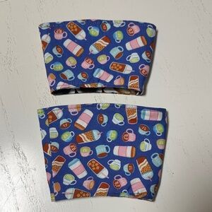 Colorful Coffee Cup Fabric Sleeves